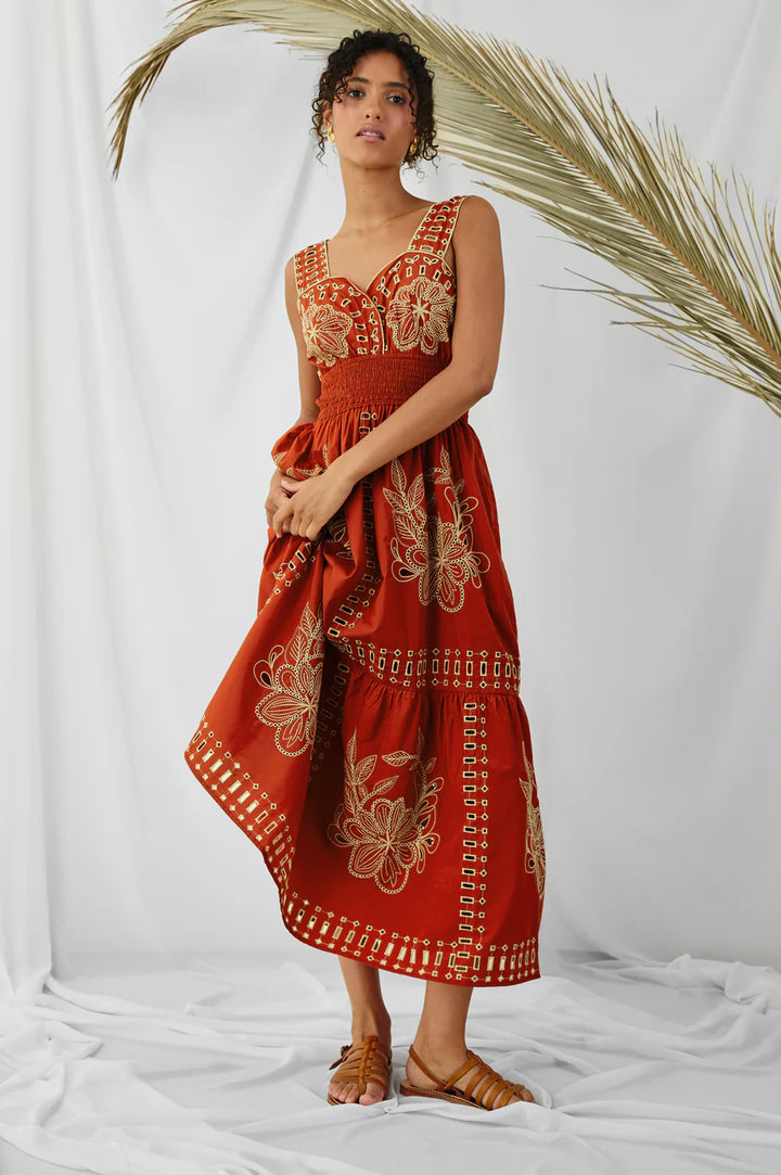 Fawn Dress in Terracotta