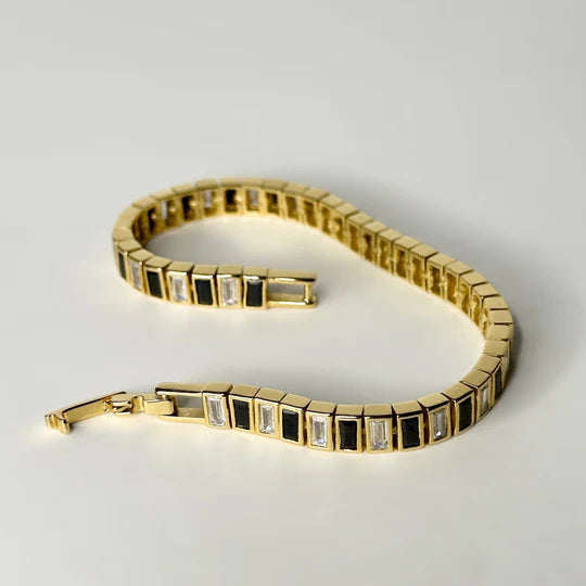 Dylan Tennis Bracelet w Domino CZ