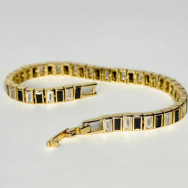 Dylan Tennis Bracelet w Domino CZ