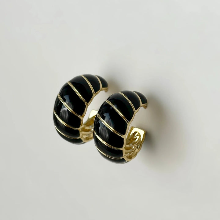 Eleanor Enamel Hoop Earrings