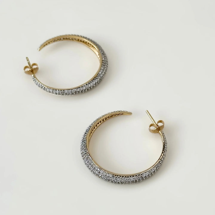 Daphne Pavé Hoop Earrings