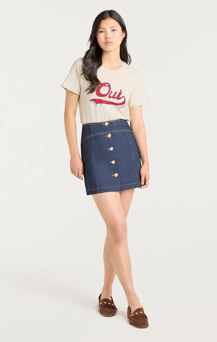 Vintage Oui Mon Amour Shrunken Tee