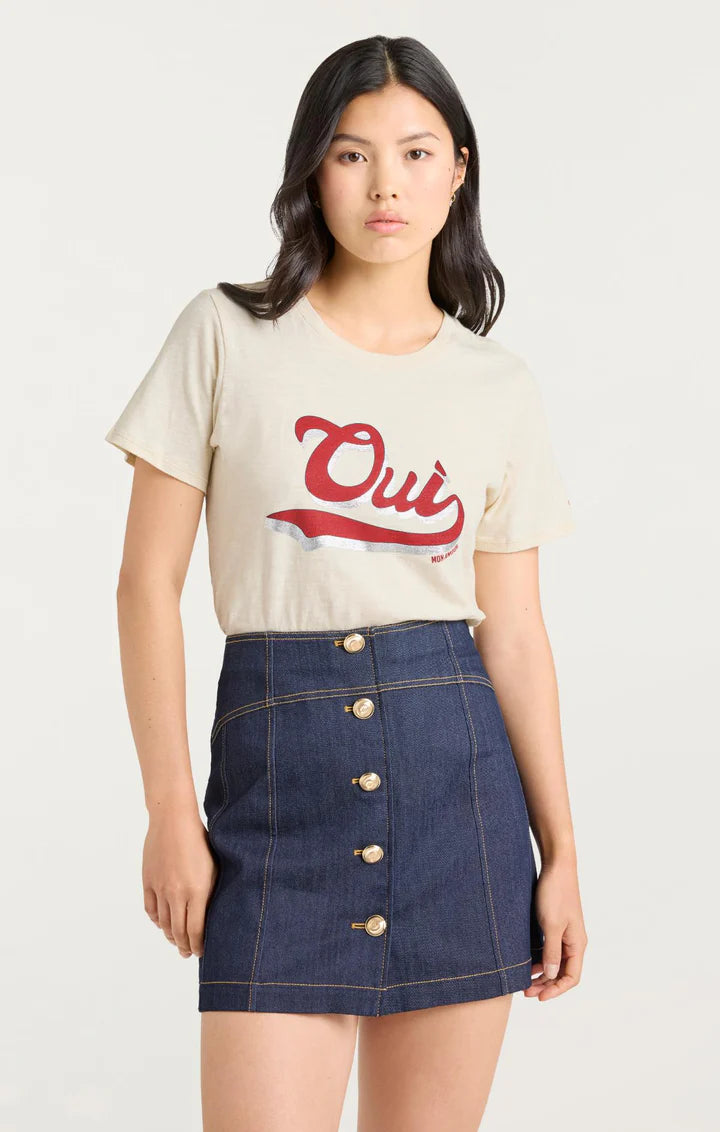 Vintage Oui Mon Amour Shrunken Tee