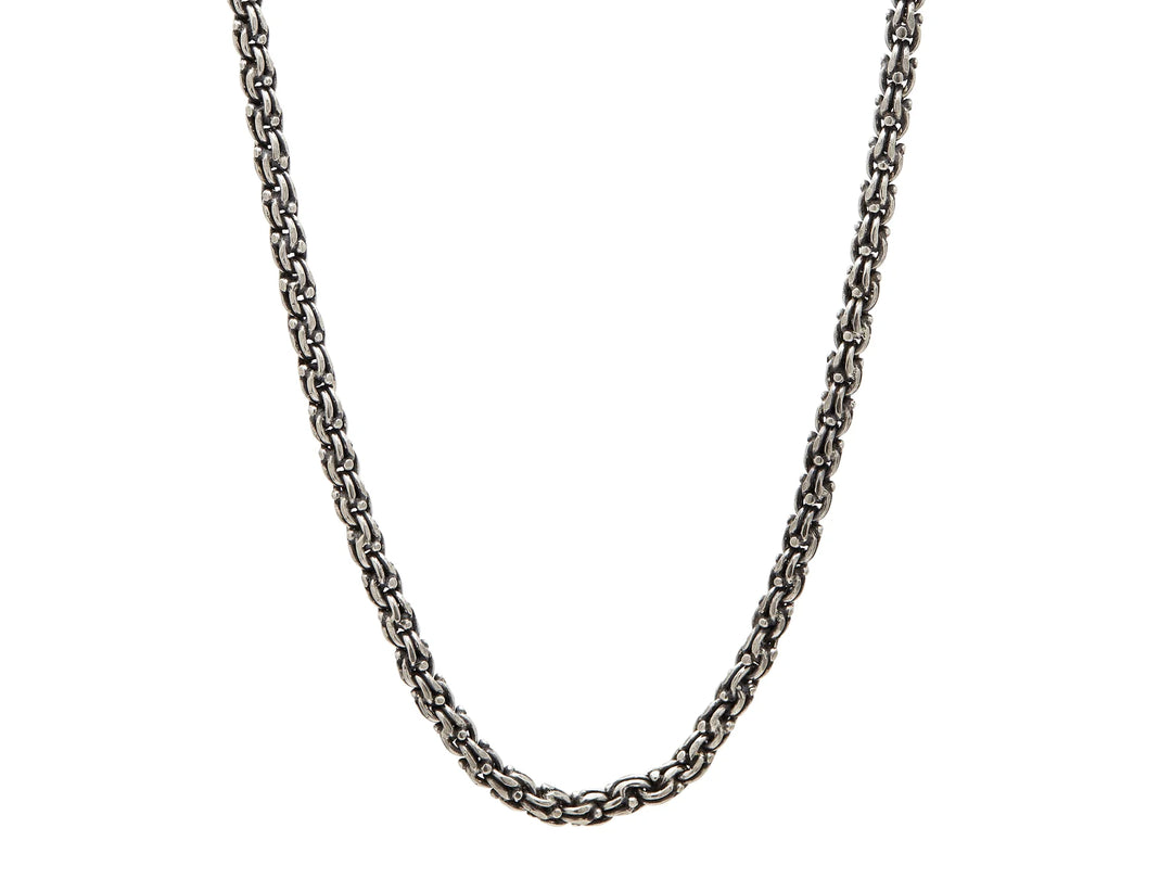 Artisan Sterling Silver Link Necklace, Heavy, with No Stone