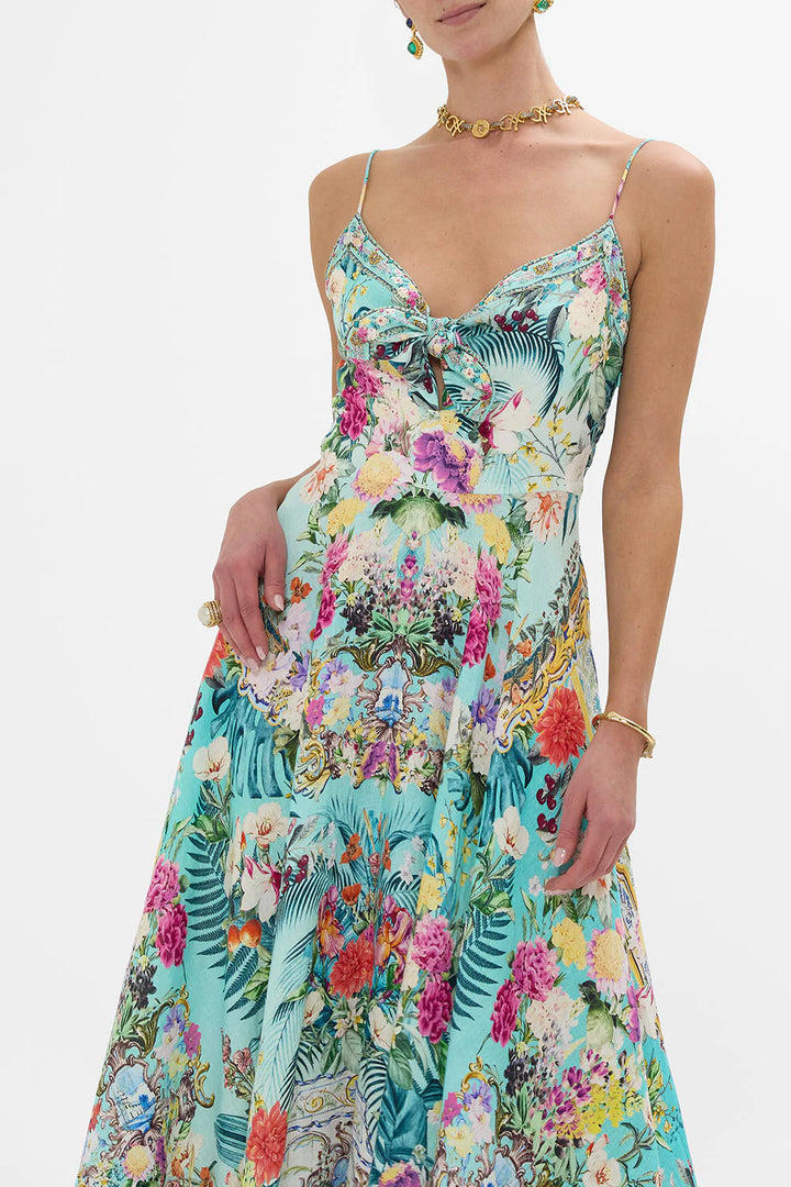 Long Dress Tie Front