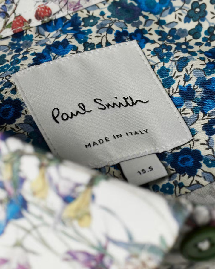 Tailored-Fit White 'Liberty Floral' Shirt