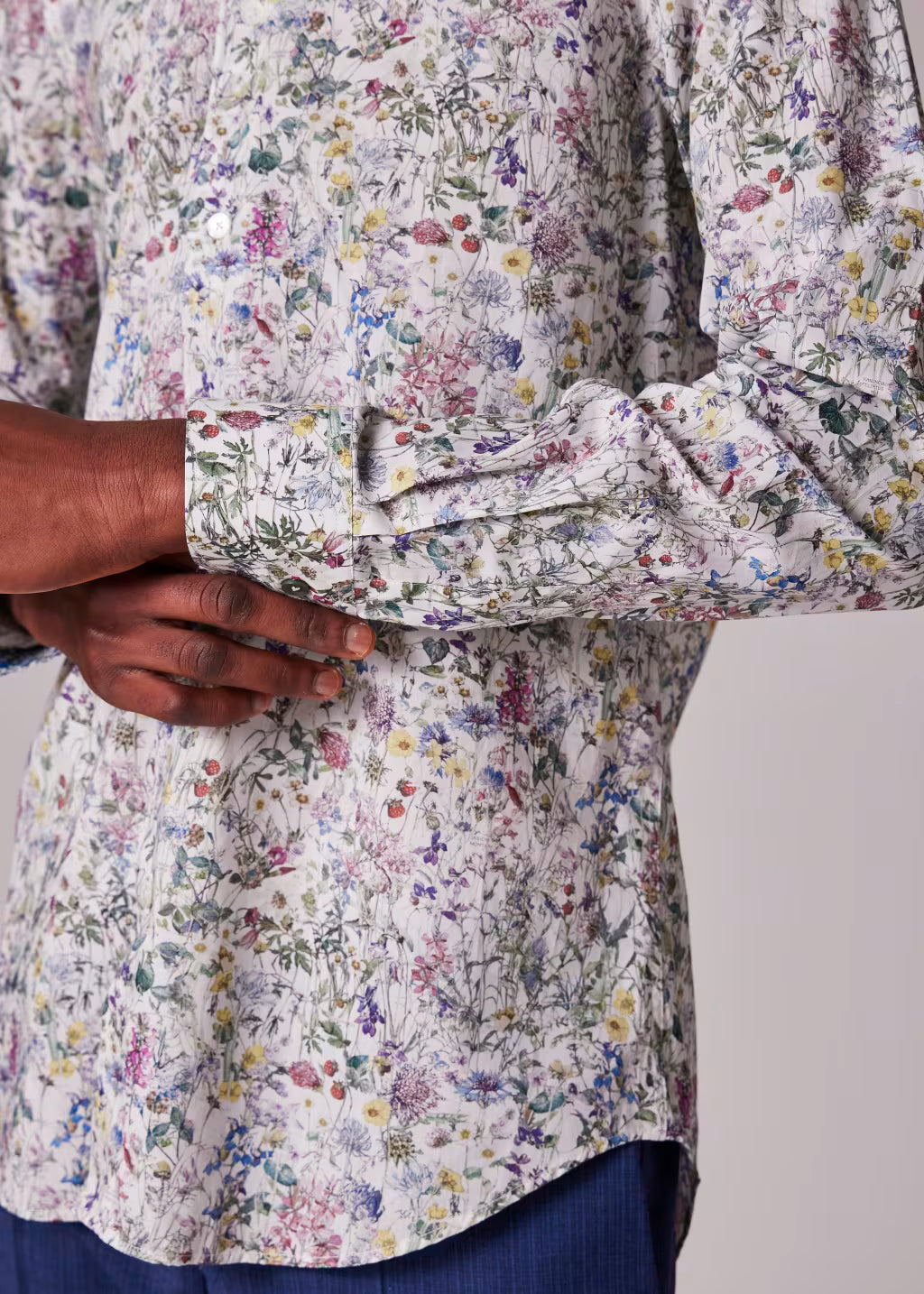 Tailored-Fit White 'Liberty Floral' Shirt
