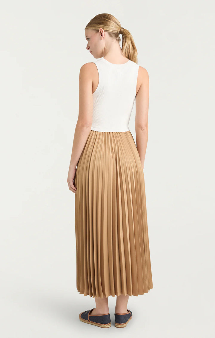 Parma Dress in White / Brown Sugar
