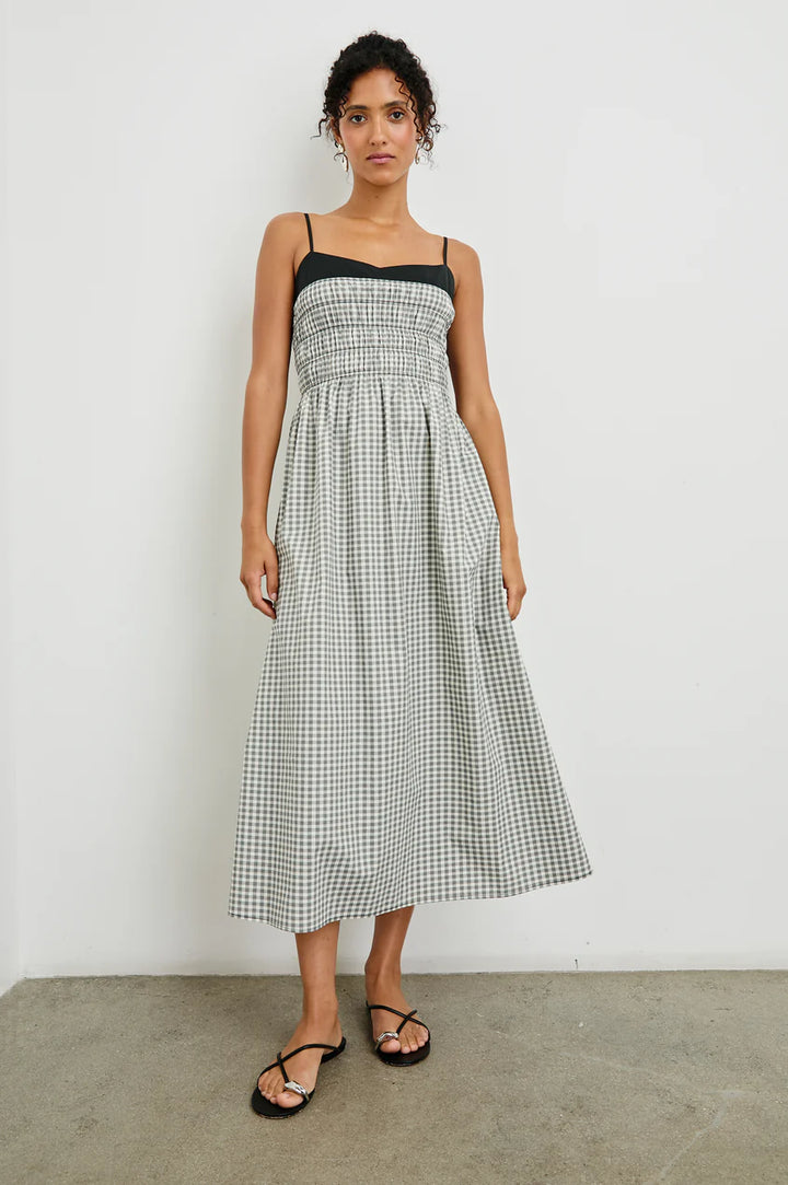 Primrose Dress in Ivory Jet Gingham