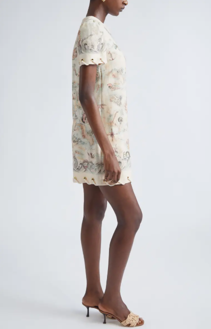 Rebellion Rope Trim Linen Minidress