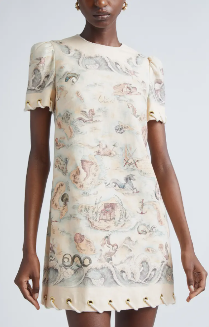 Rebellion Rope Trim Linen Minidress