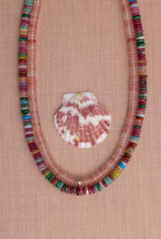 Party Mix Rondelle Bead Necklace