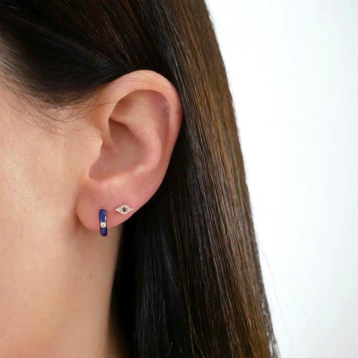 Diamond Mini Evil Eye Stud Earring