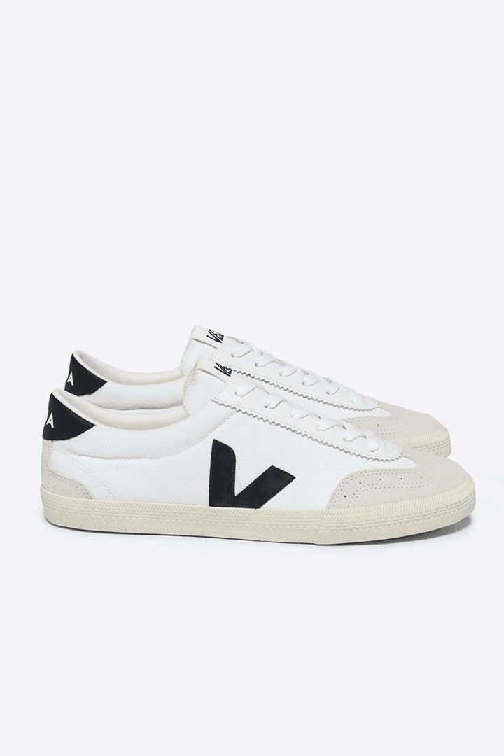 Volley Canvas White Black