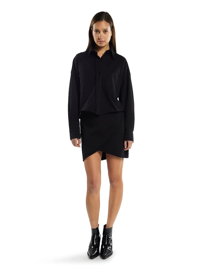 Coopa Oversized Crop Button Up