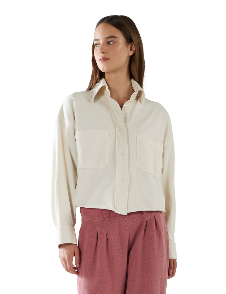 Coopa Oversized Crop Button Up