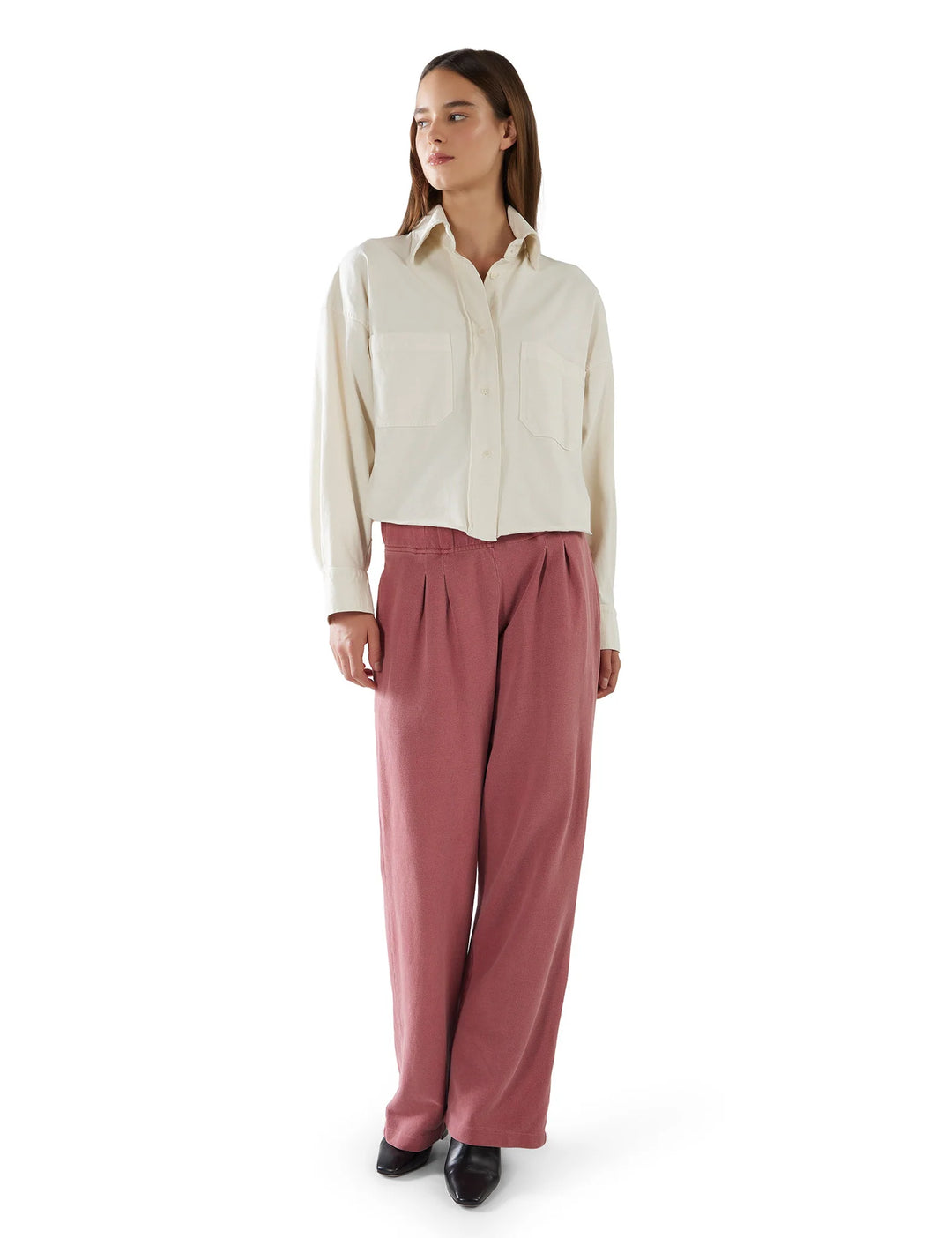 Coopa Oversized Crop Button Up