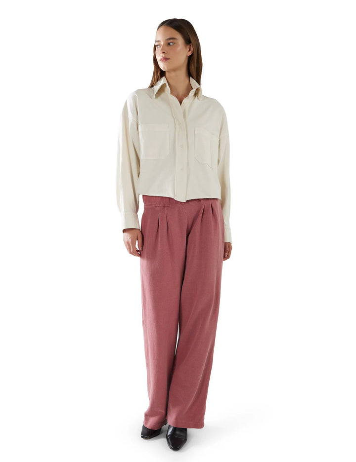 Coopa Oversized Crop Button Up