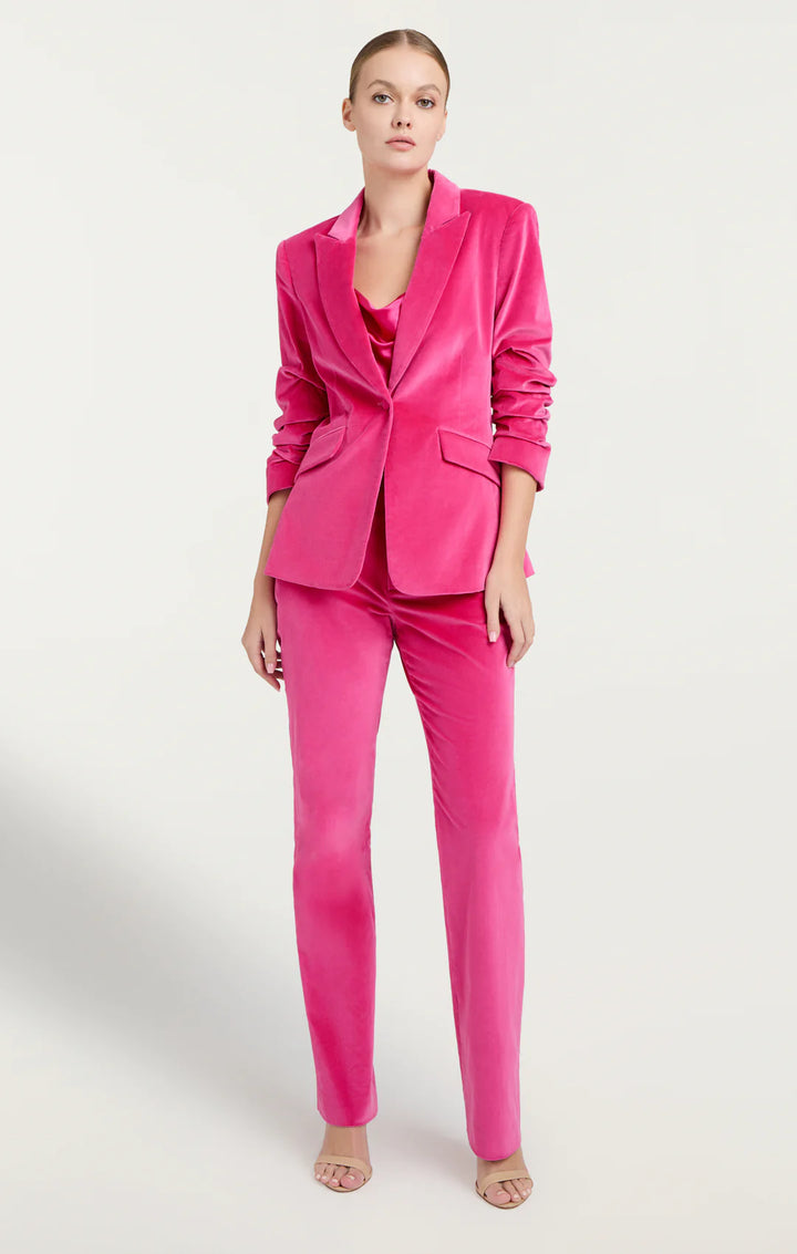 Chenille Velvet Pant Pink, 6