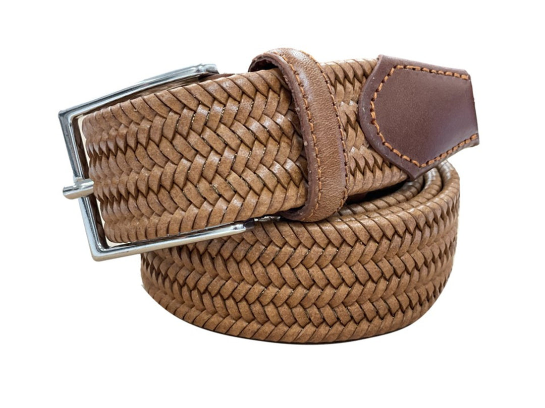 Essen Leather Braided Woven Stretch