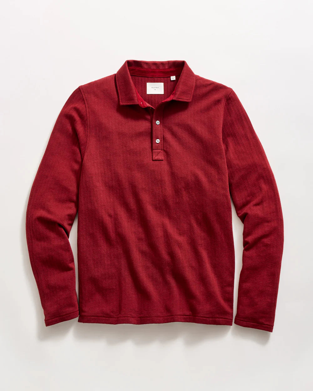 Long Sleeve Herringbone Polo