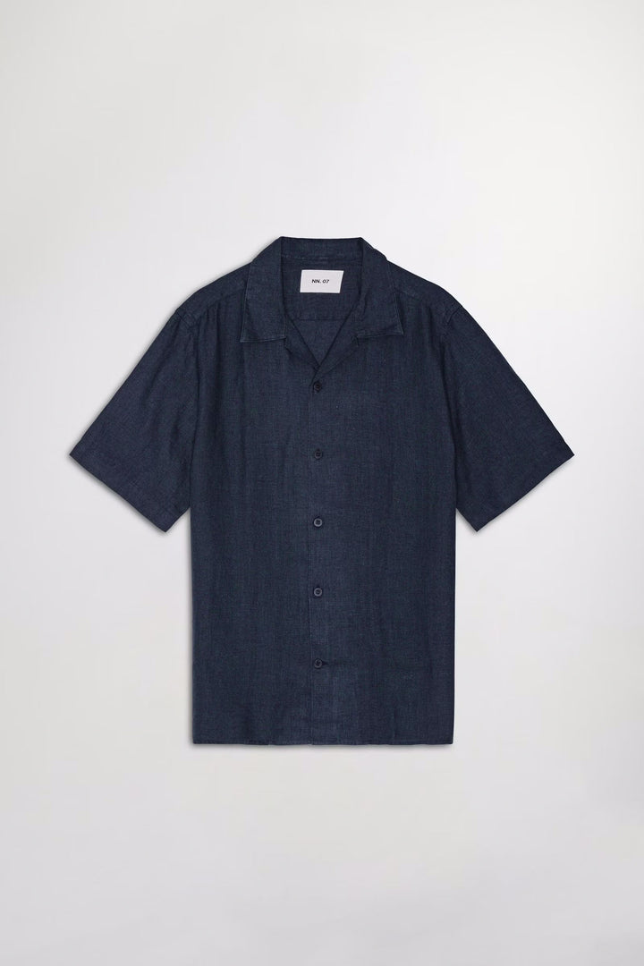 Julio Open Collar Linen Shirt
