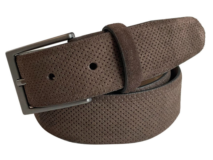 Prague Sueded Perforated Leather Belt