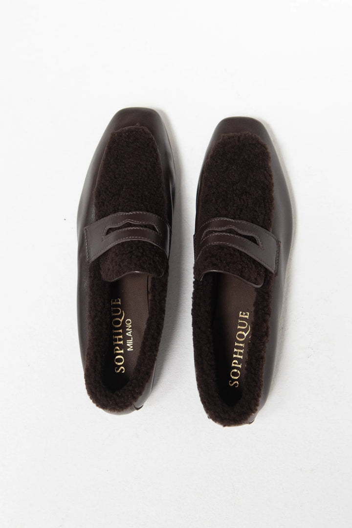 Calfskin & Shearling Essenziale Loafer