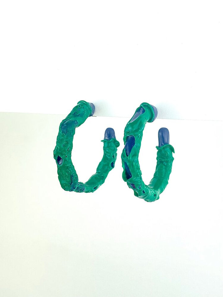 Green Straw Hoops