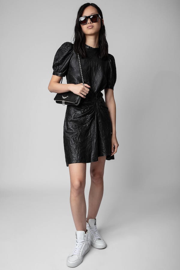 Zadig and Voltaire Rixe Creased Leather Dress