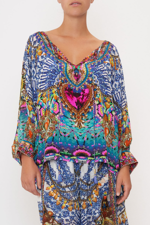 Camilla Lucky Charms Raglan Sleeve Blouse with Cuff