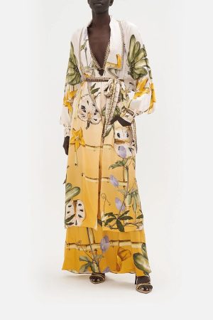 Camilla Soft Trench With Ties yellow
