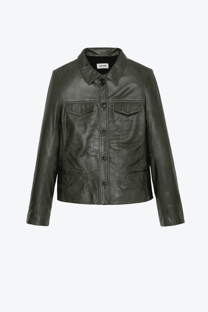Full Black Leather Jacket for women
