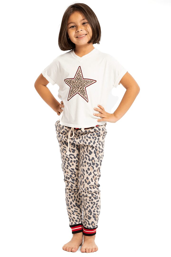 Sol Angeles Cheetah Star Rolled Tee for children