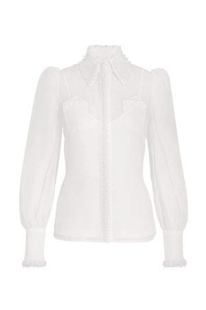 Full White Long Sleeves Shirt for Women