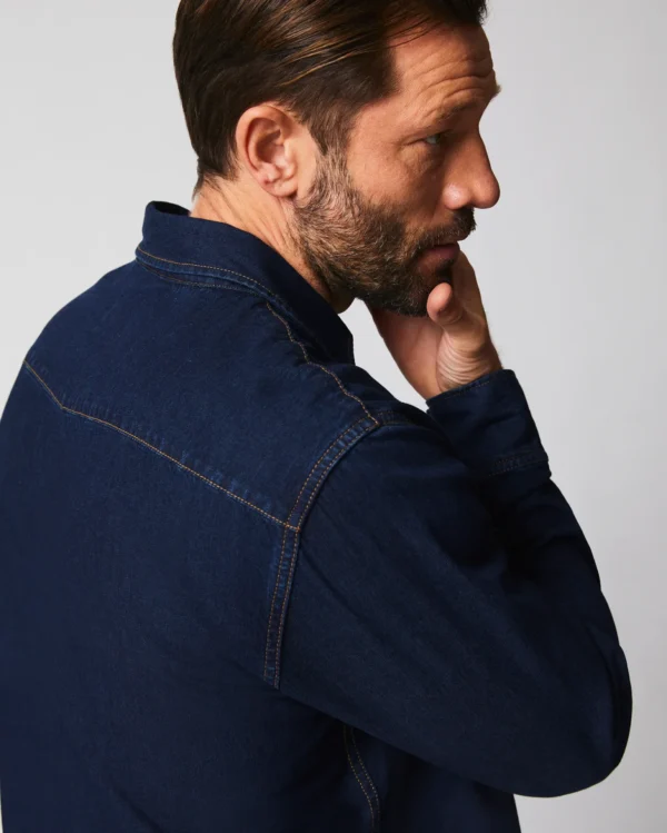 Billy Reid Shoals Denim Shirts beared