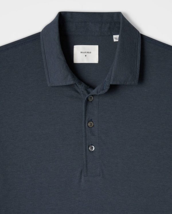 Billy Reid Stripe Pensacola Polo coller small