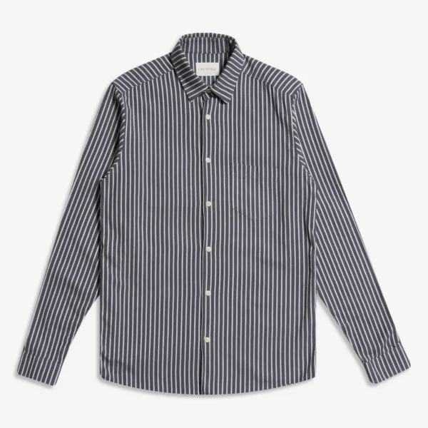 Far Afield Classic L and S Shirt Han Stripe front view small