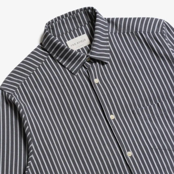Far Afield Classic L and S Shirt Han Stripe focused