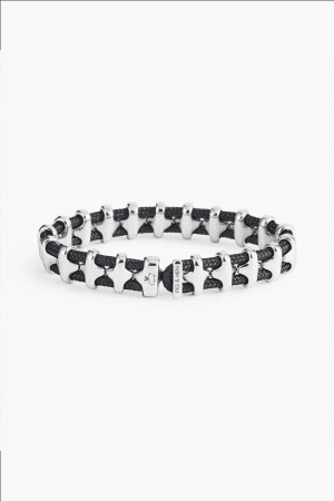 Bold Bob Navy/Silver Bracelet