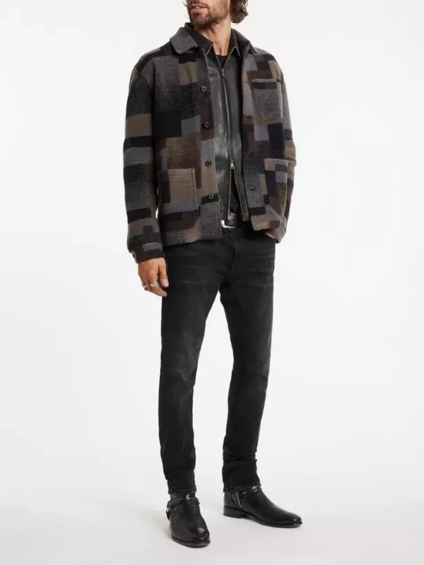 John varvatos clearance patchwork jacket