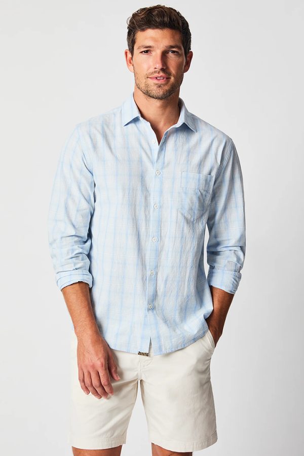 Line plaid pickwick shirt