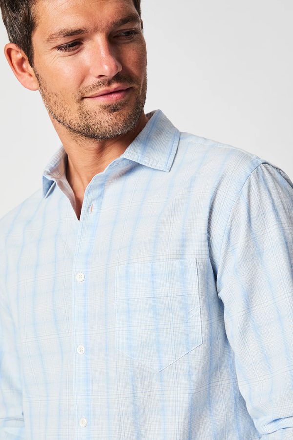 Line plaid pickwick shirt