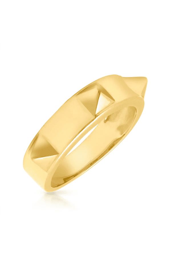 14KT Solid Yellow Gold Pyramid Ring