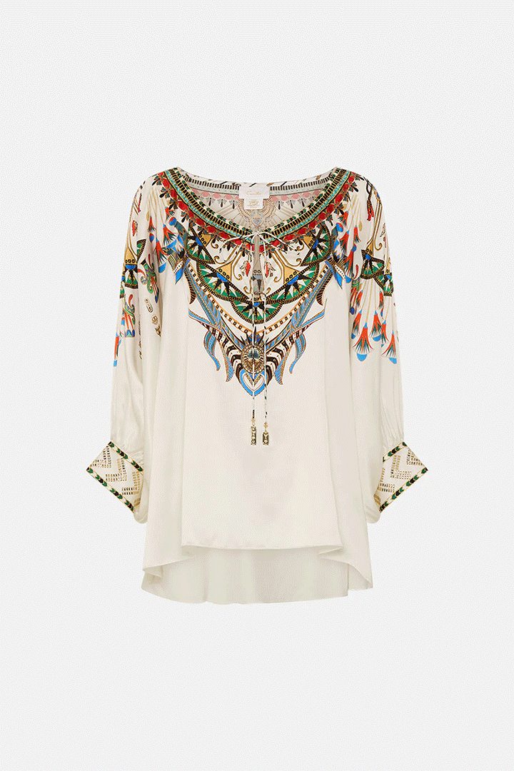 Valley Of The Queens Raglan Sleeve Blouse