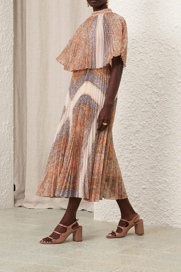 Illustration Sunray Midi Dress in Paisley Haze