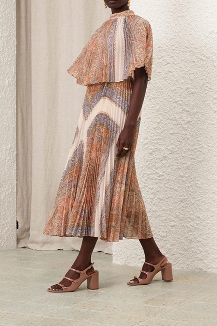 Illustration Sunray Midi Dress in Paisley Haze