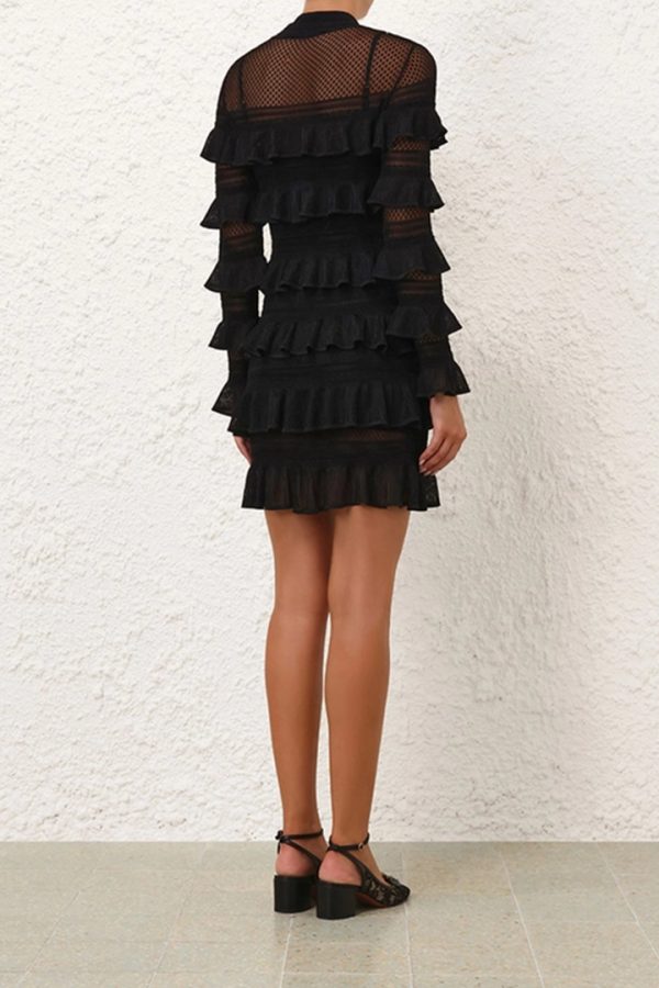 Frilled Mini Dress - Image 3