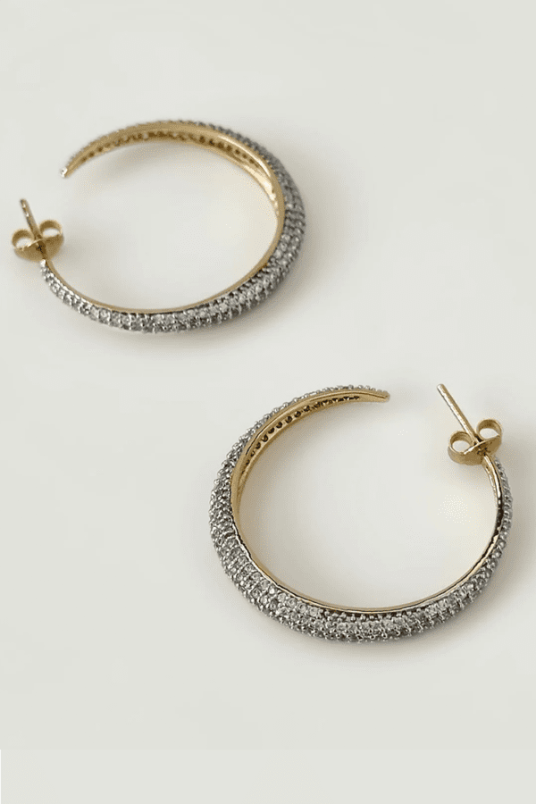 Daphne Pavé Hoop Earrings